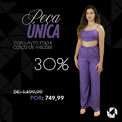 CONJUNTO TOP E CALÇA DE VISCOSE