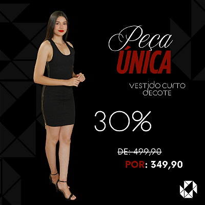 VESTIDO CURTO DECOTE