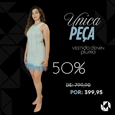 VESTIDO DENIN PLUMA