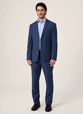 Calça de Alfaiataria Azul Masculina Dudalina