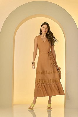 Vestido Amber cinto Bordado