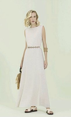 vestido Cinto Pedraria 44