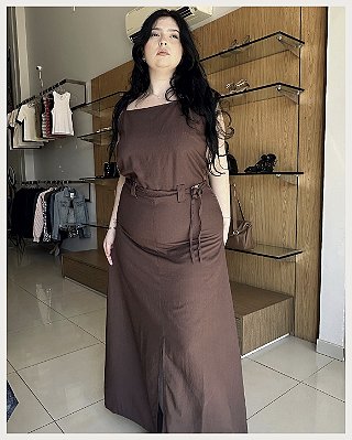 Vestido Longo Marrom