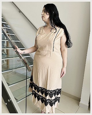 Vestido Rendas Pingente