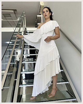 Vestido Solto um Ombro Só