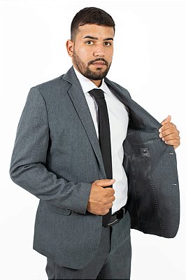 Blazer Social Chumbo -  Melange