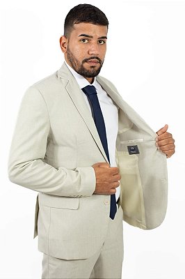 Blazer Social Beje-  Melange