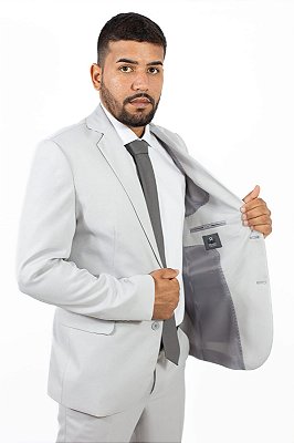 Blazer Social Cinza-  Oxford