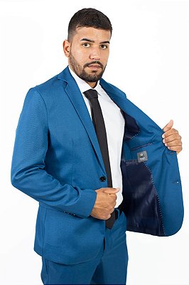 Blazer Social Azul-  Oxford