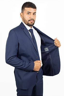 Blazer Social Marinho-  Oxford