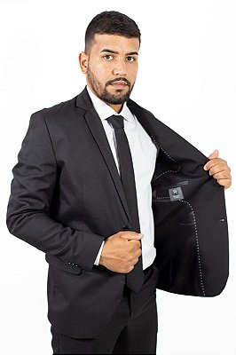 Blazer Social Preto-  Oxford