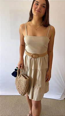 Vestido Maria Bege