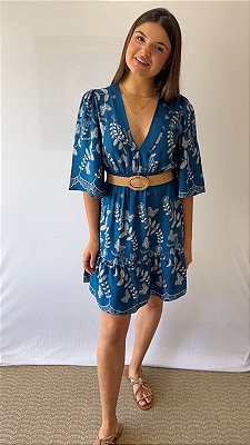 Vestido Talita estampado azul