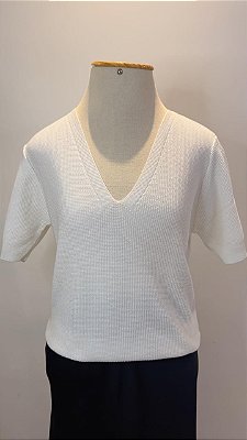 Blusa Catherine Decote V Branca