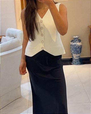 Colete Tricot lavans off white