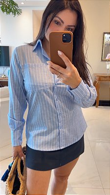 Camisa Celine Azul