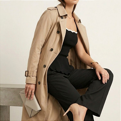 CASACO TRENCH LAVANS BEGE