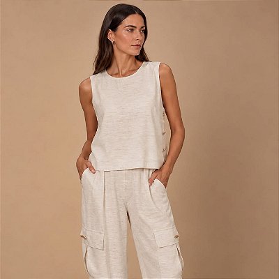 CONJUNTO BLEND LINHO OFF WHITE