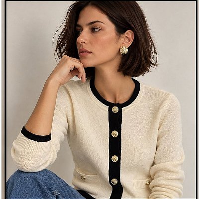 Casaco Caterine tricô off-white