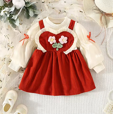 Vestido pelucia com camiseta como sobreposição premium