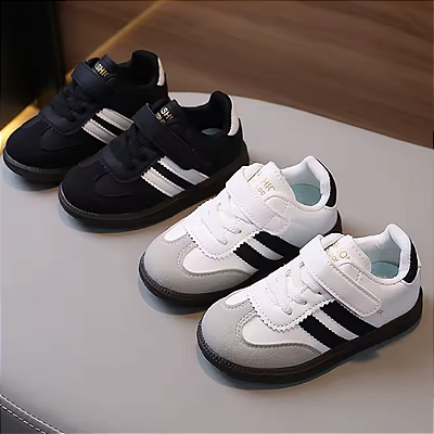 Sapatos esportivos para crianças couro do plutônio ergonomia crianças tênis de sola macia tênis das meninas do menino