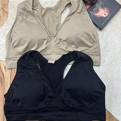 Top nadador com bojo removível sem costura