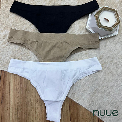 Kit 3pç - Calcinha fio dental sem costura