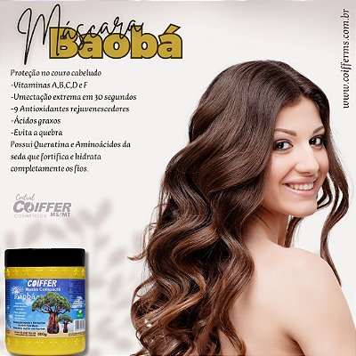 Máscara de Baobá 500g. Coiffer Cód. 1121