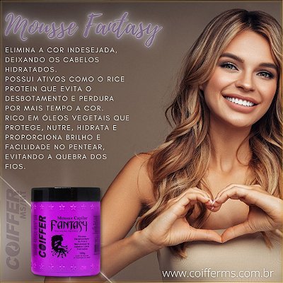 Mousse Fantasy Roxo 500g. Coiffer Cód. 1126