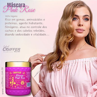Máscara Pink Rose 500g. Coiffer Cód. 6057