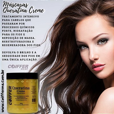 Máscara Queratina Creme 500g. Coiffer Cód. 1197