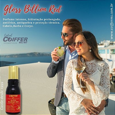 Gloss Billion Red 80 ml. Coiffer Cód. 5592
