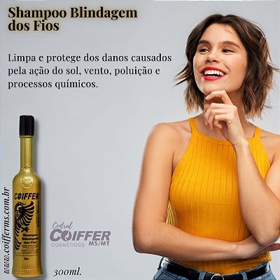 Shampoo Blindagem dos Fios 300ml. Coiffer Cód. 1674