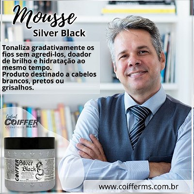 TONALIZANTE Mousse Silver Black 350g. Coiffer Cód. 2278