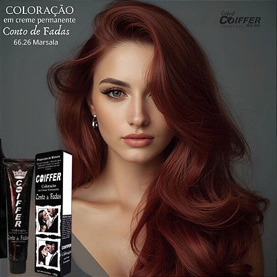 Coloração Conto de Fadas 66.26 Marsala Coiffer 60g Cód. 2381