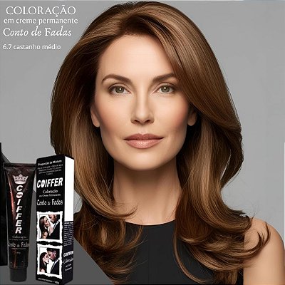 Coloração Conto de Fadas 7.0 louro med. Coiffer 60g Cód. 2382