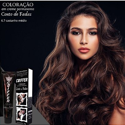 Coloração 6.7 Louro Escuro Marrom 60g. Coiffer Cód. 2414