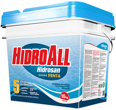 Cloro HidroAll Hidrosan Penta Balde - 10 Kg