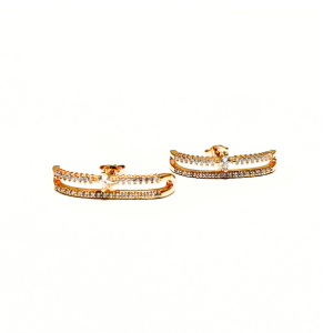 BRINCO MEIA LUA CRAVEJADO