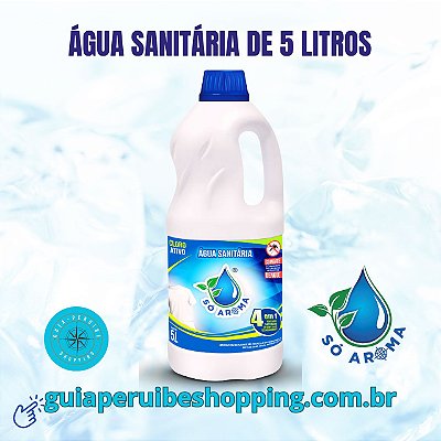 Água sanitária de 5 Litros com cloro ativo Só Aroma em Peruíbe