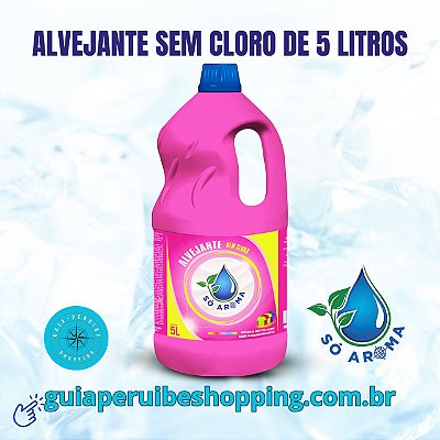 Alvejante liquido de 5 litros tira manchas sem cloro em Peruíbe