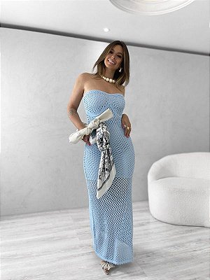 Vestido Tricot Sasha Azul claro