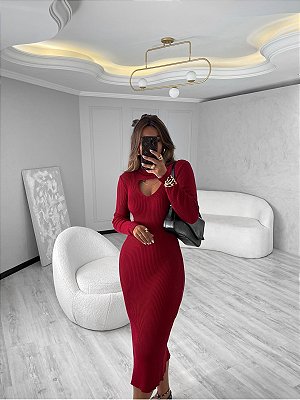 Vestido Tricot Emilia VERMELHO CHERRY
