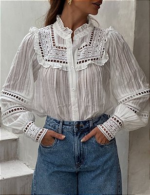 Camisa babados Elen