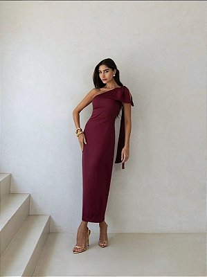 Vestido Midi Samanta Marsala