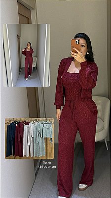 Conjunto 3 Peças Tricot Luna