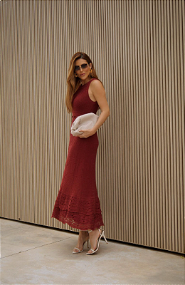 Vestido Tricot rendado Isadora