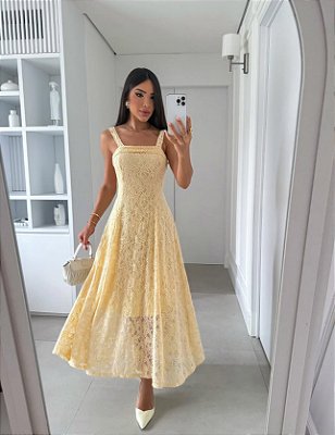 Vestido Midi Renda Viviene