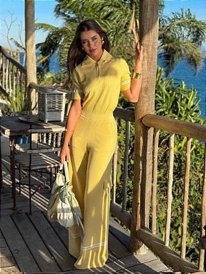 Conjunto Tricot Martha Amarelo