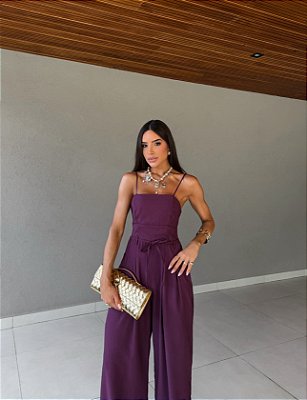 Macacão Alfaiataria Kellen Roxo